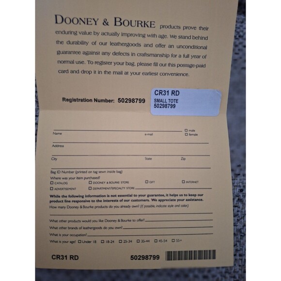 Dooney & Bourke Vintage Authentic Monogrammed Canvas Shoulder Bag RED NEW VTG - Picture 10 of 13